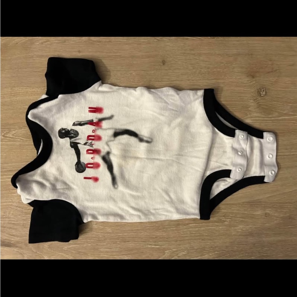 Jordan Infant Onesie Black and White